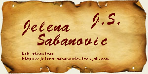 Jelena Šabanović vizit kartica